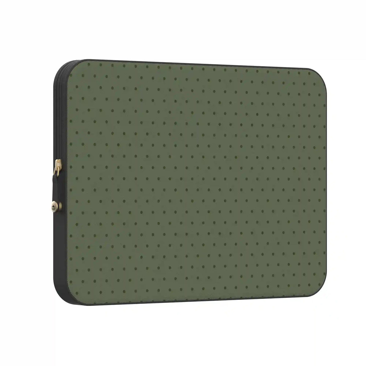 On the Dot | Olive Green Polka Dot Laptop Case