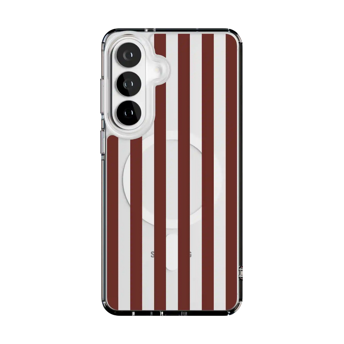 Sunday in Brooklyn | Burgundy Stripes Case