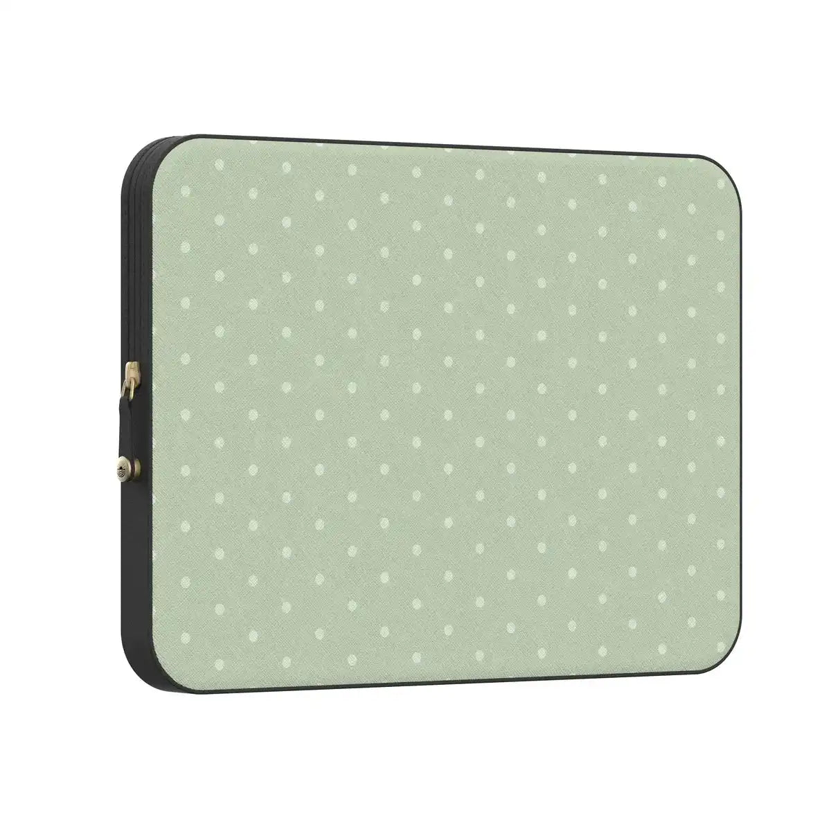 On the Dot | Green Polka Dot Laptop Case