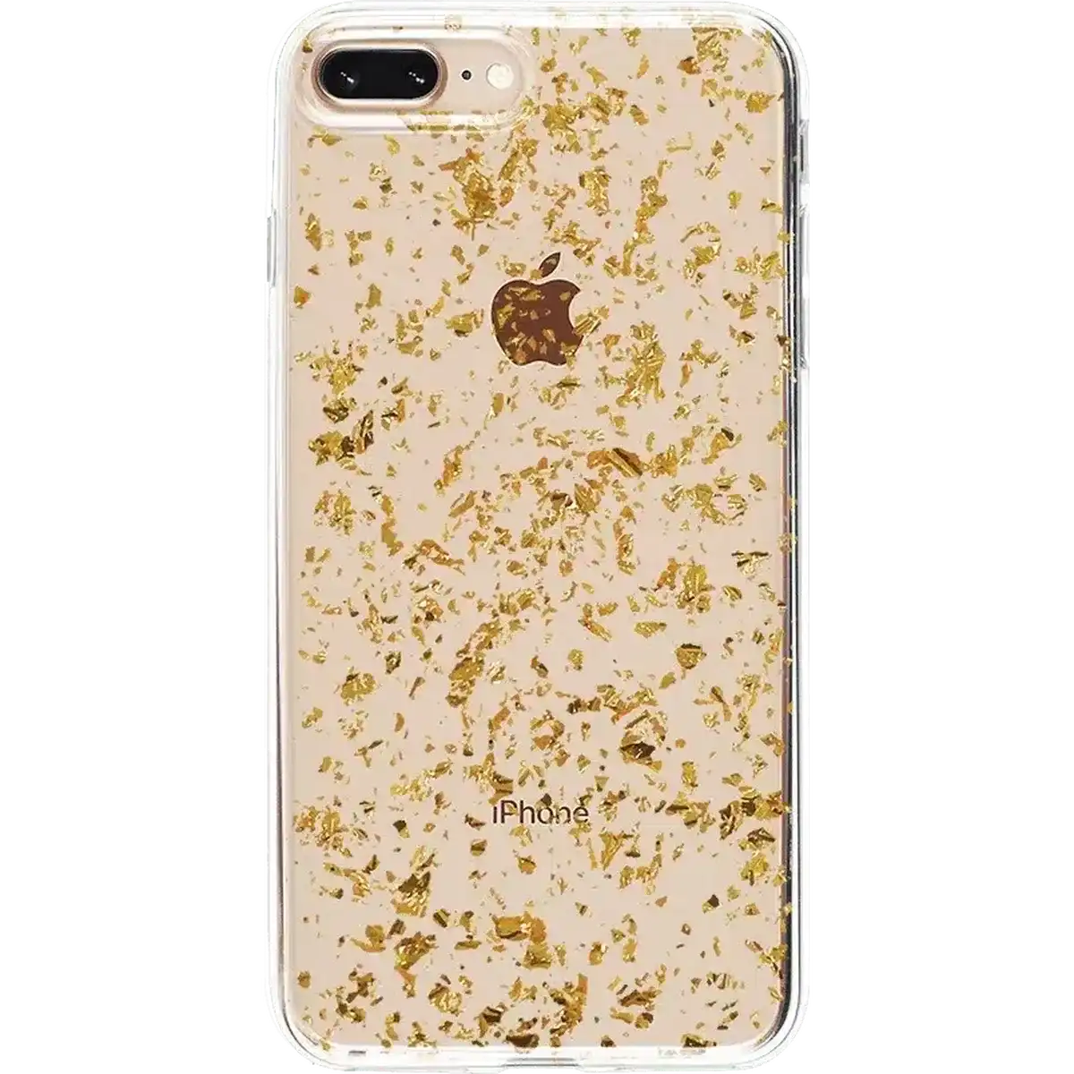 Morning Sparkle | Rose and Gold Flaked Clear Case
