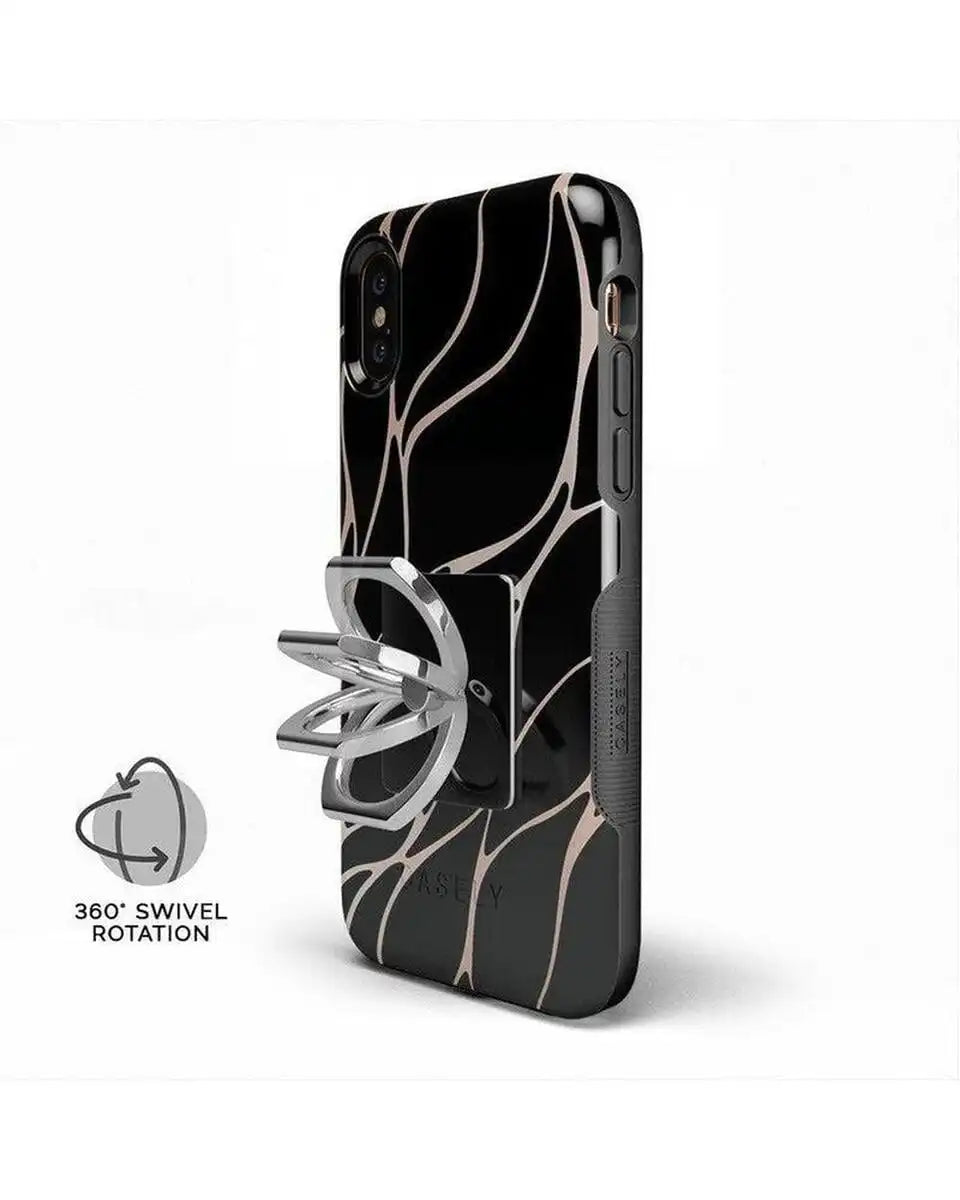 Classic Black iPhone Ring & Kickstand