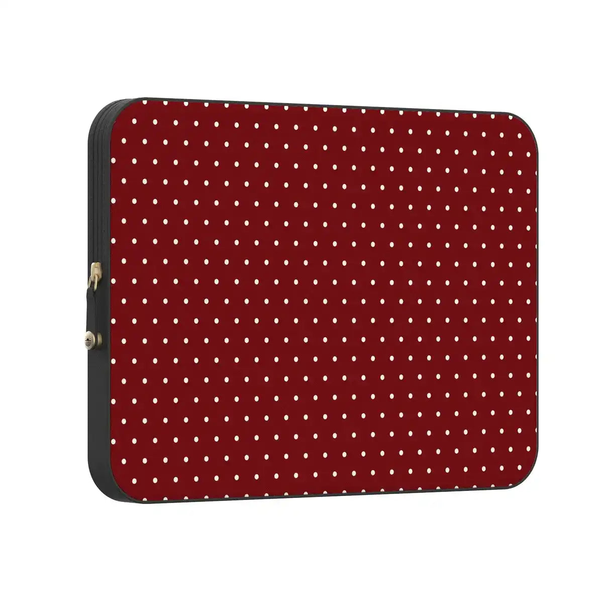 On the Dot | Maroon Polka Dot Laptop Case