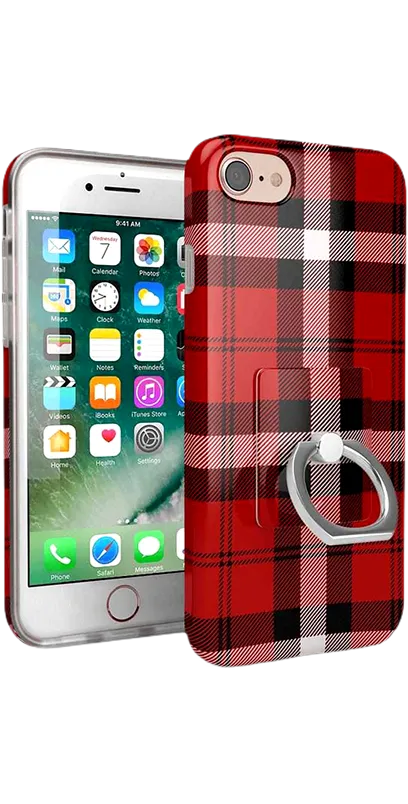 As if! | Red Plaid Phone Ring