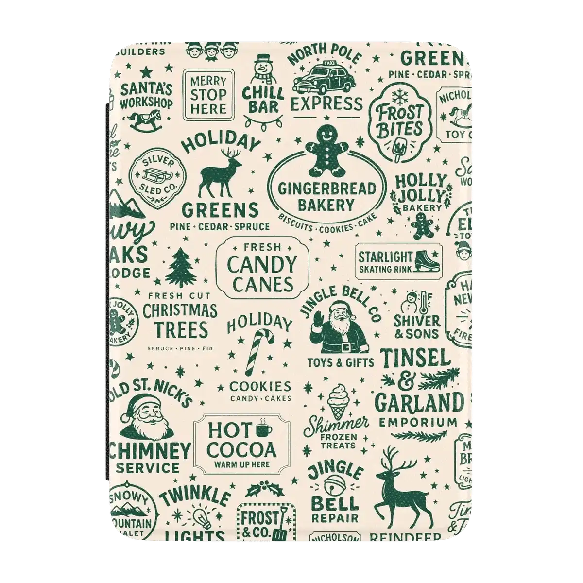 Santa's Stamps | Holiday Market Kindle Case