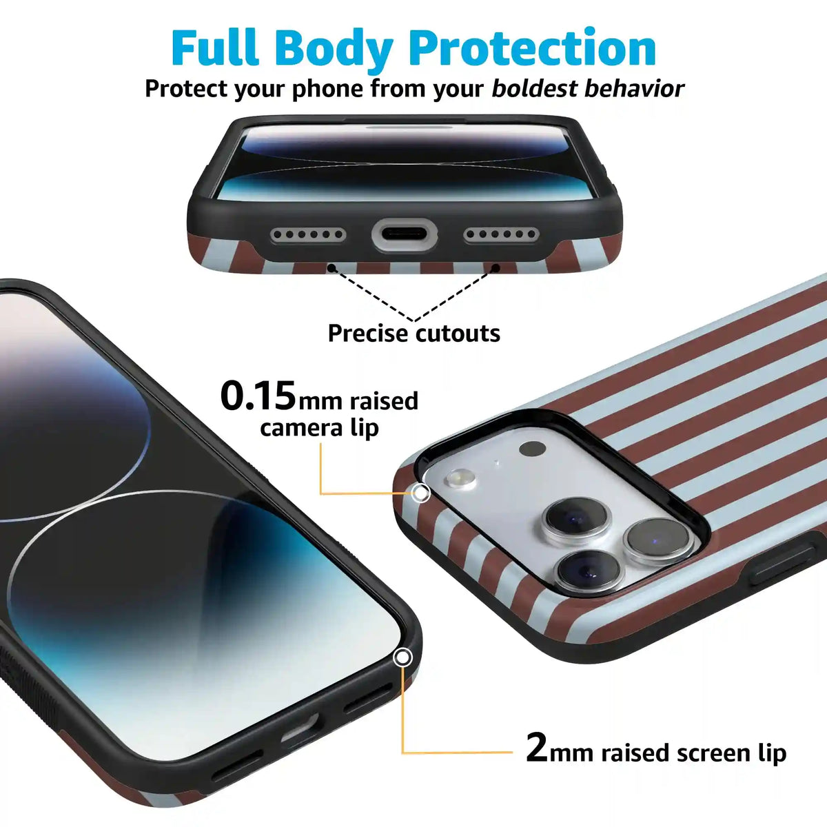 Sunday in Brooklyn | Blue Stripes Case