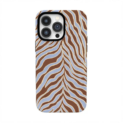 Untamed | Brown & Blue Zebra Case