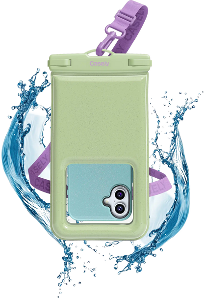 AquaBuddy | Kiwi Kiss Matcha Green Shimmer Waterproof Phone Pouch