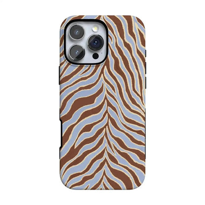 Untamed | Brown & Blue Zebra Case