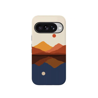 Opposites Attract | Day & Night Colorblock Mountains Google Pixel Case