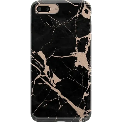 Hidden Gem | Rose Gold and Black Marble Case
