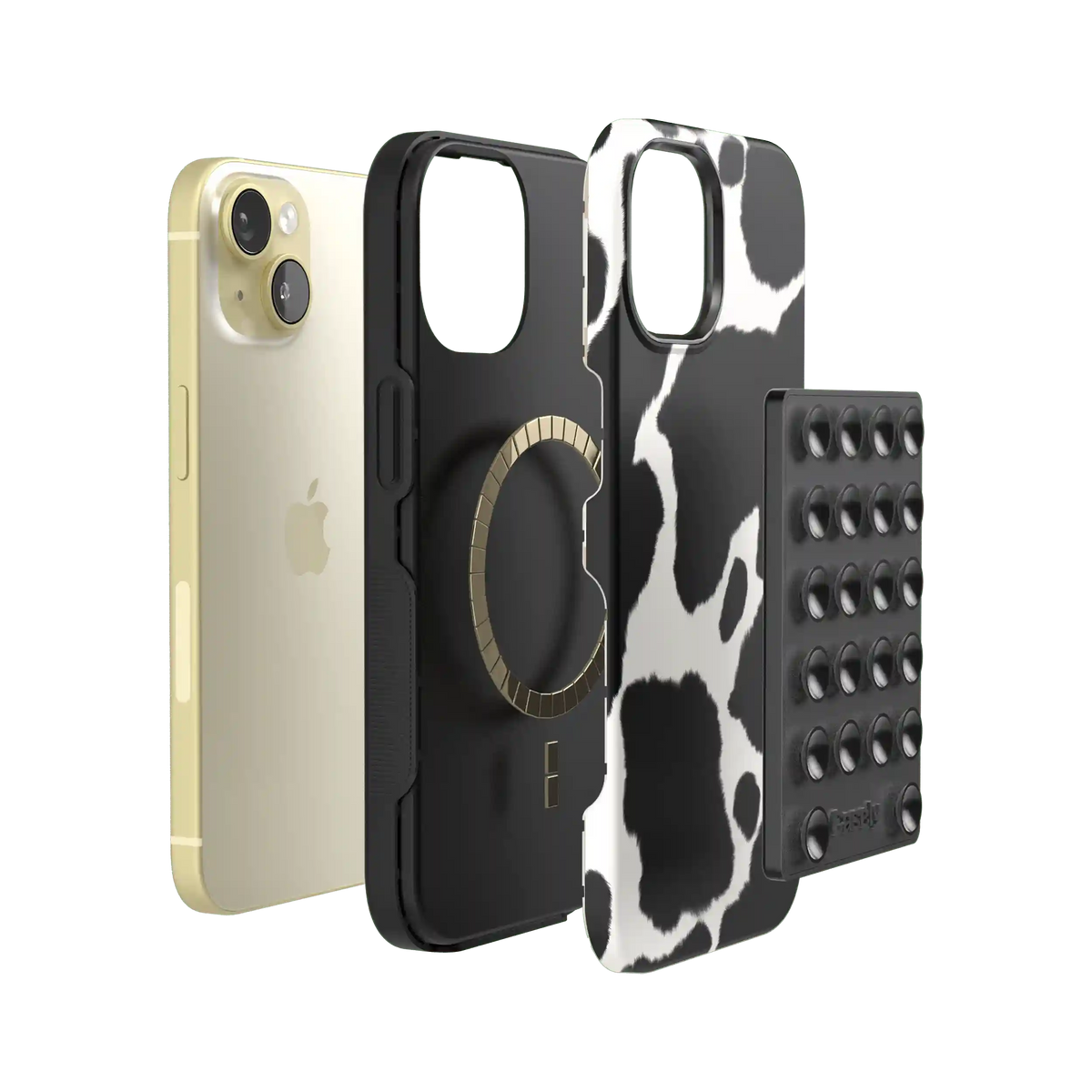Grippy | Black Silicone Suction Phone Mount with MagSafe