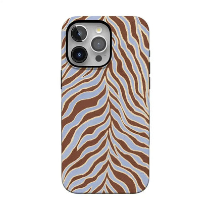 Untamed | Brown & Blue Zebra Case