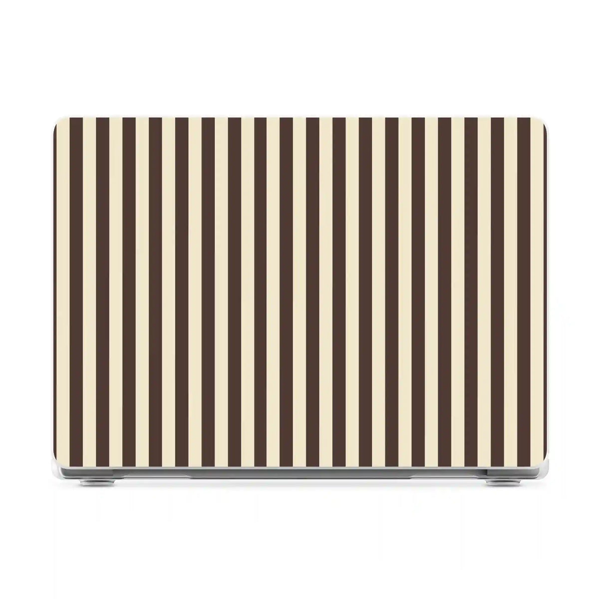 S'more Stripes | Brown Striped Laptop Shell
