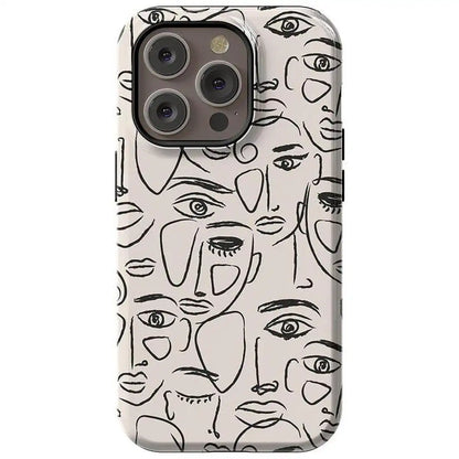 We're All Human | Minimal Face Art Case