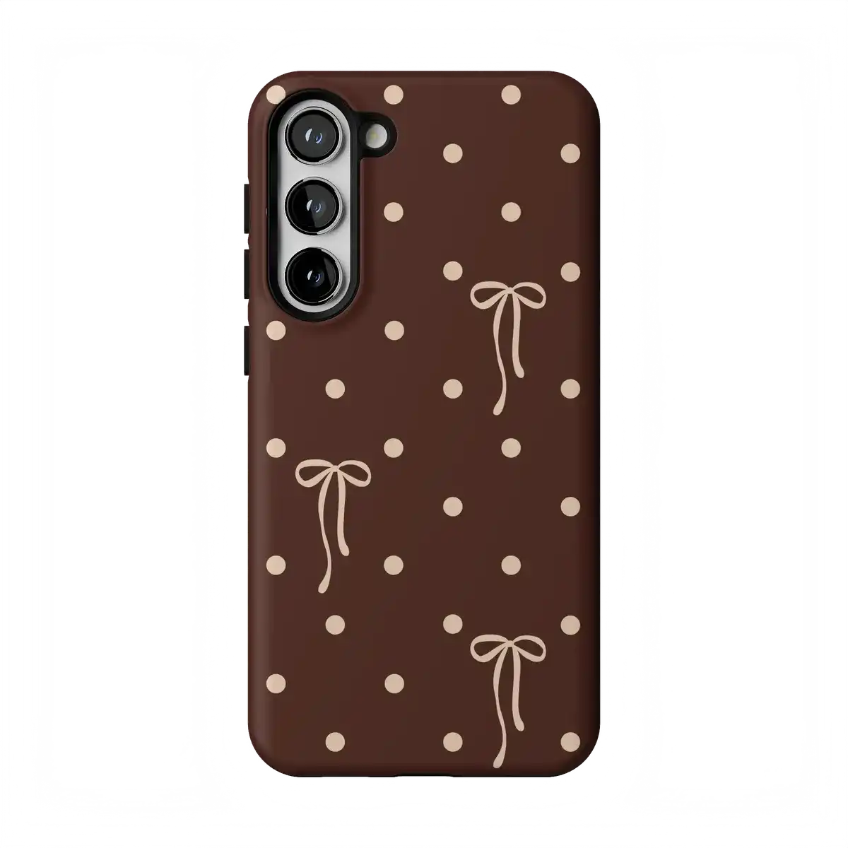 Teddy Bows | Brown Polka Dot Case