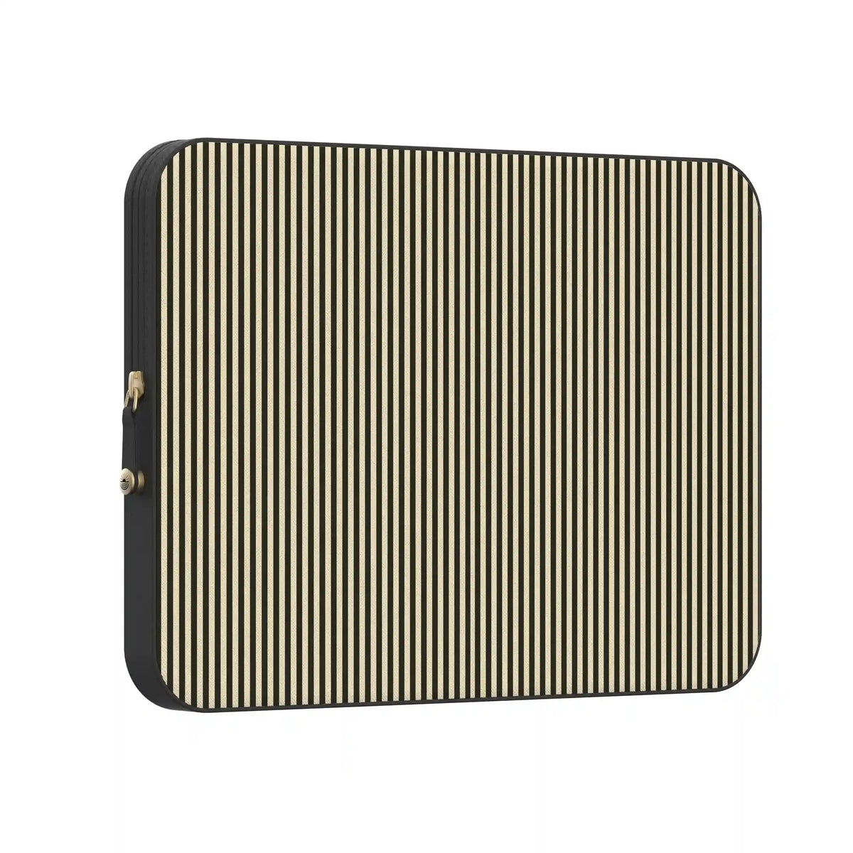 Stripes and the City | Black Pinstripes Laptop Case