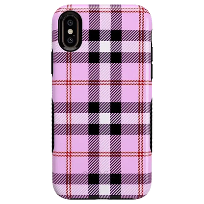 As if! | Light Purple Plaid Case