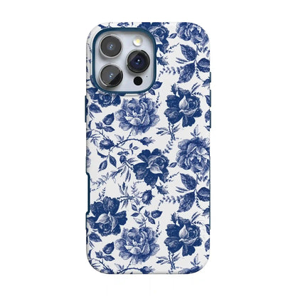 Rose to Fame | Blue & White Rose Floral Case