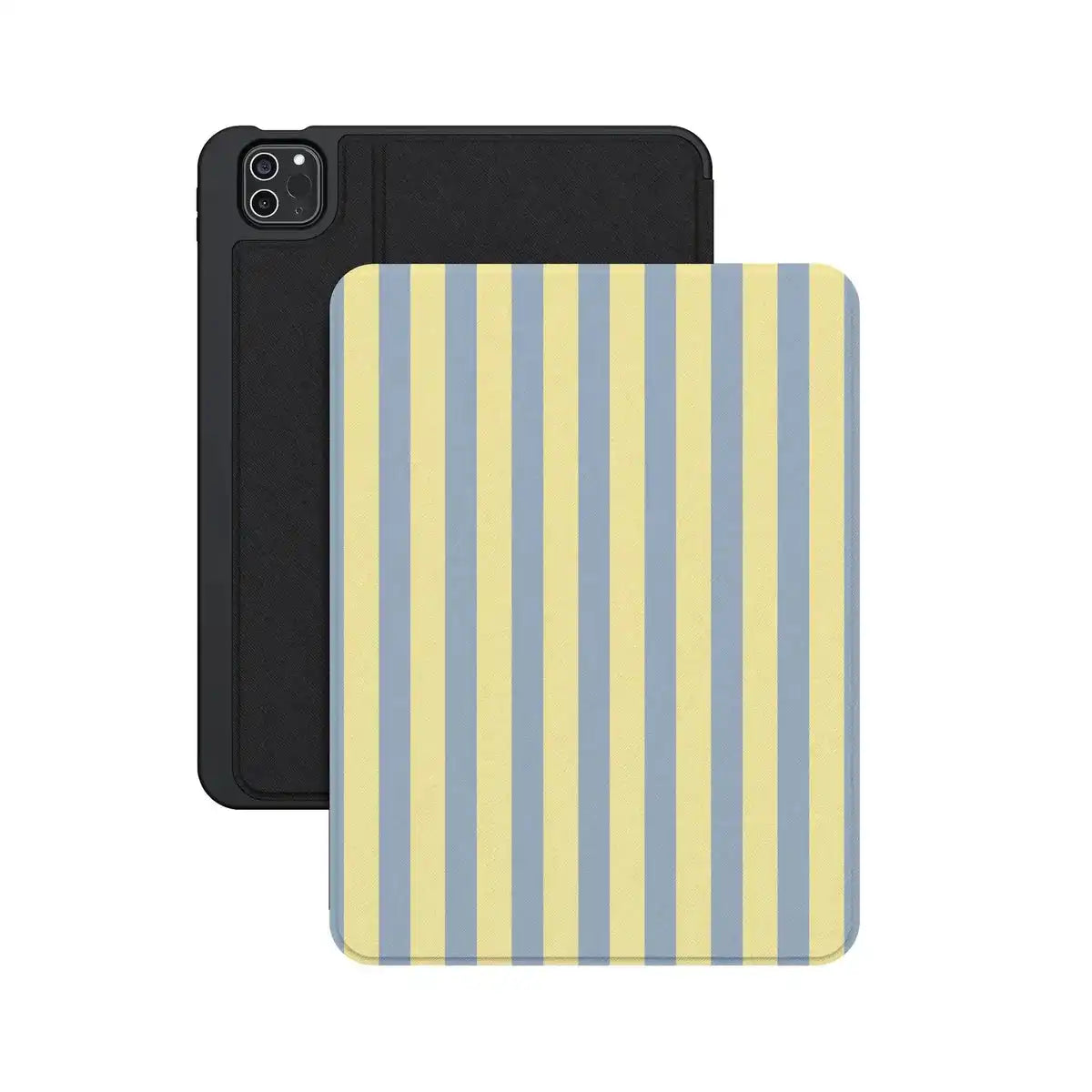 Coastline Stripes | Blue & Yellow iPad Case