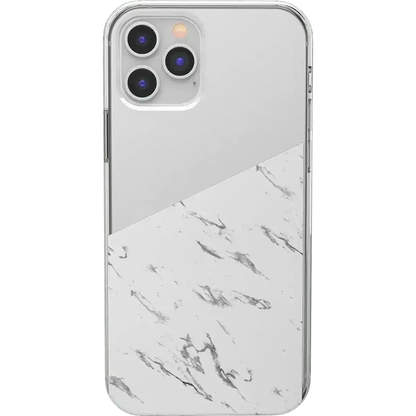 Let's Split | Half White Clear Marble Case