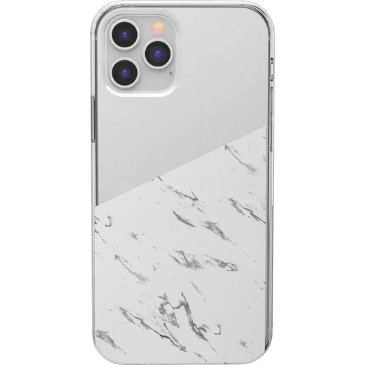 Let's Split | Half White Clear Marble Case