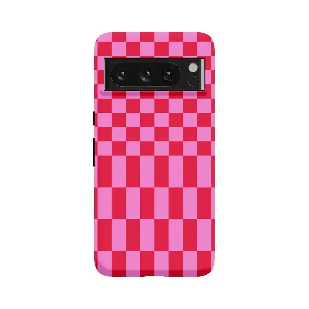 Vibe Check | Pink Checkerboard Case