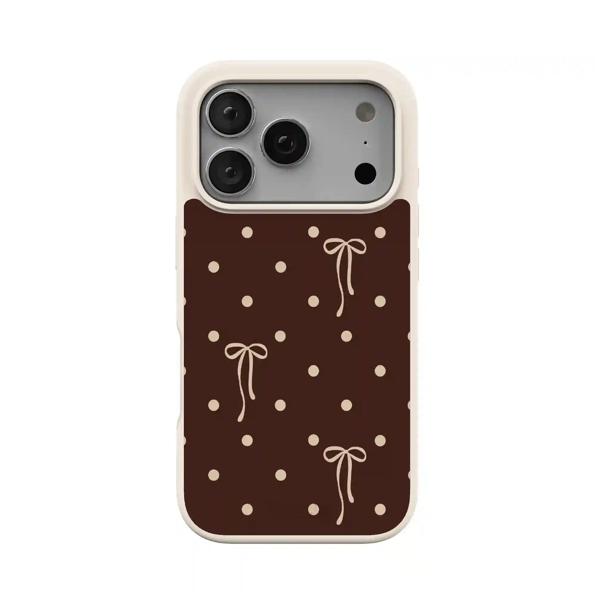 Teddy Bows | Brown Polka Dot Case