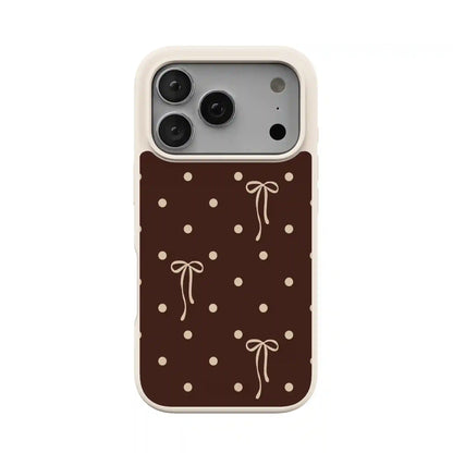 Teddy Bows | Brown Polka Dot Case