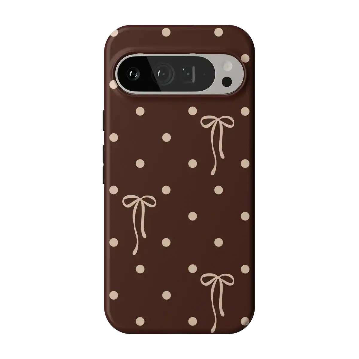 Teddy Bows | Brown Polka Dot Case