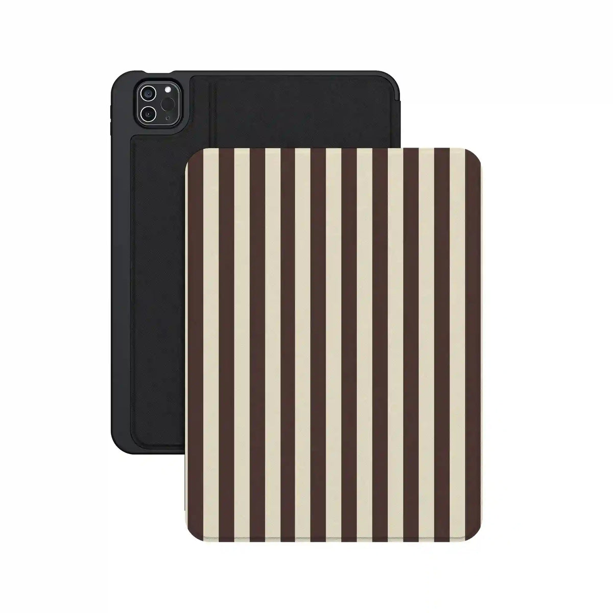 S'more Stripes | Brown Striped iPad Case