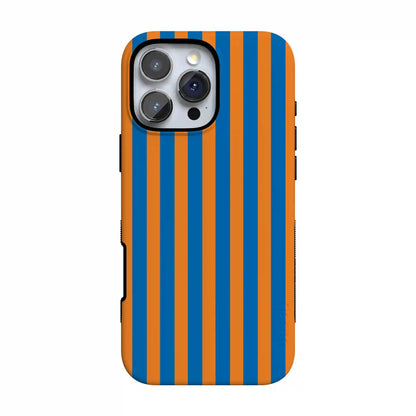 Go New York | Blue & Orange Stripes Case