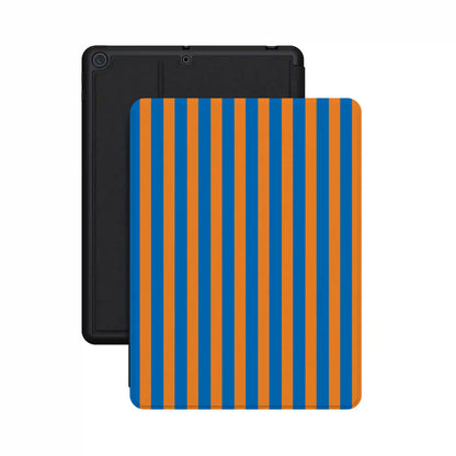 Go New York | Blue & Orange Stripes iPad Case