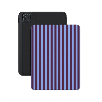 Perfect Stripes | Purple & Blue Stripes iPad Case