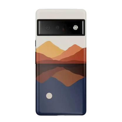 Opposites Attract | Day & Night Colorblock Mountains Google Pixel Case