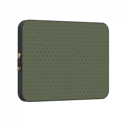 On the Dot | Olive Green Polka Dot Laptop Case