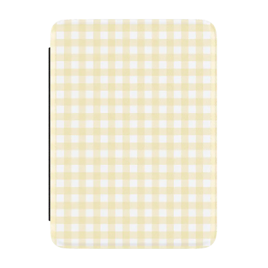 Pastel Picnic | Yellow Gingham Kindle Case