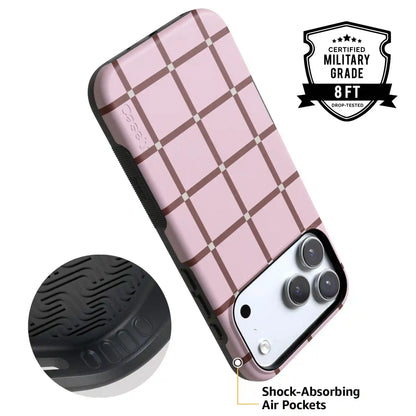 Uptown Gridlock | Pink Checkerboard Case