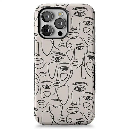 We're All Human | Minimal Face Art Case