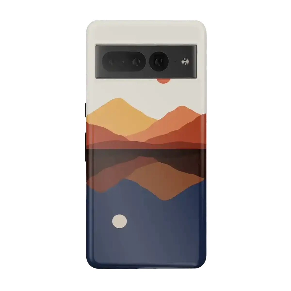 Opposites Attract | Day & Night Colorblock Mountains Google Pixel Case