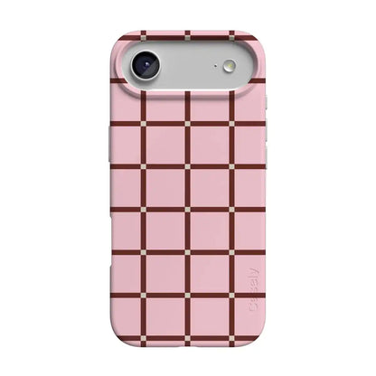 Uptown Gridlock | Pink Checkerboard Case