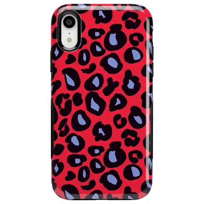 Into the Wild | Red & Blue Leopard Print Case