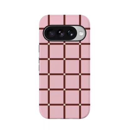 Uptown Gridlock | Pink Checkerboard Case