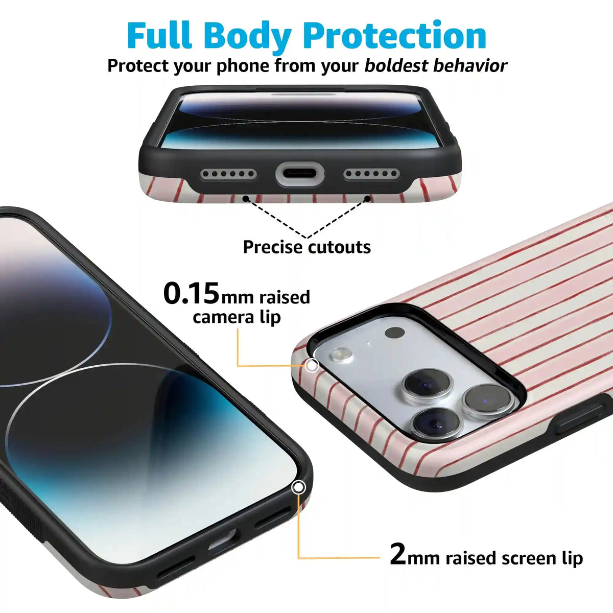 Pretty in Pastel | Blush Stripes Case