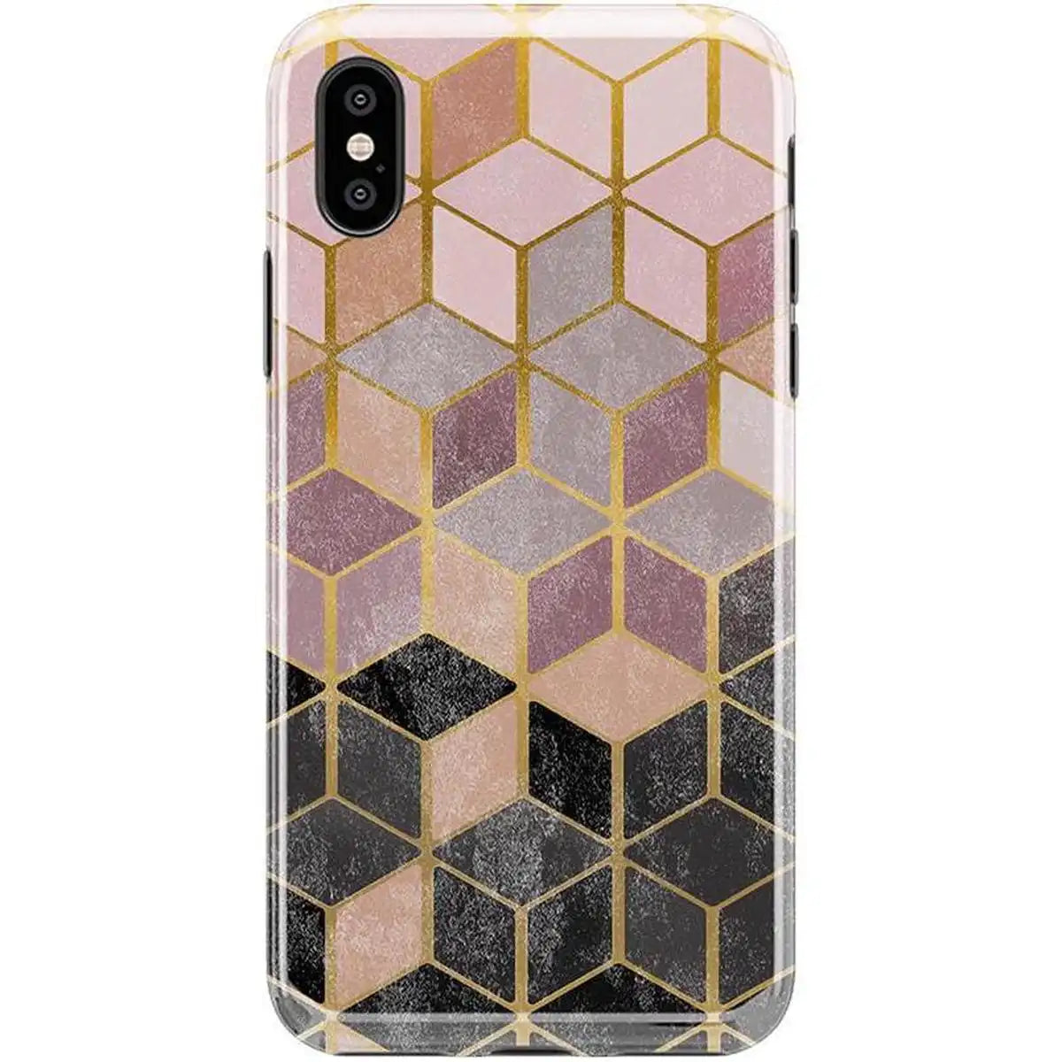 Stepping Up | Geo Rose Gold Marble Case