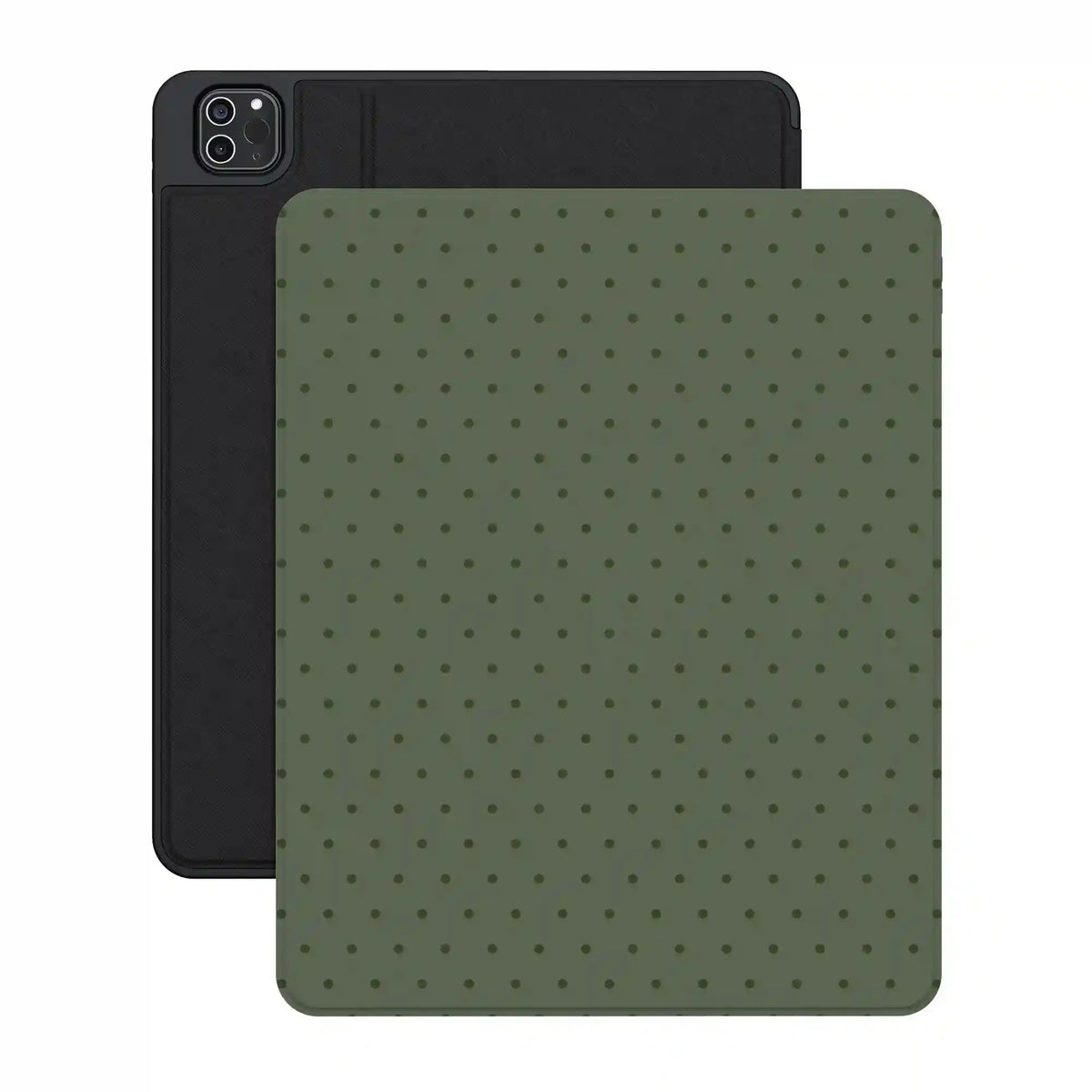 On the Dot | Olive Green Polka Dot iPad Case