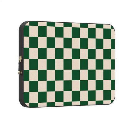 Fit Check | Green Checkerboard Laptop Case