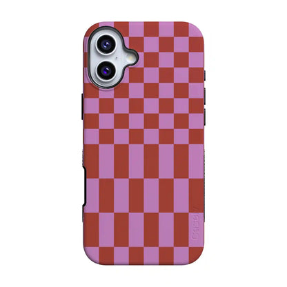 Vibe Check | Pink Checkerboard Case