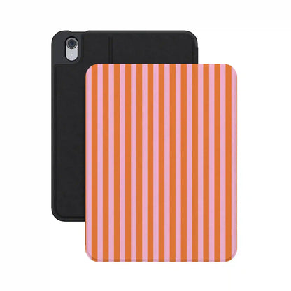 Perfect Stripes | Orange & Pink Stripes iPad Case