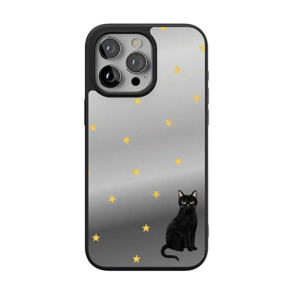 Black Meow-gic | Mirrored Cat Case