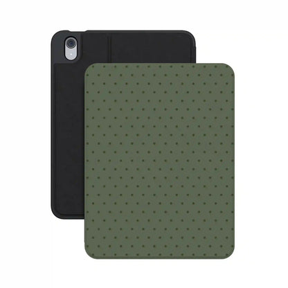 On the Dot | Olive Green Polka Dot iPad Case